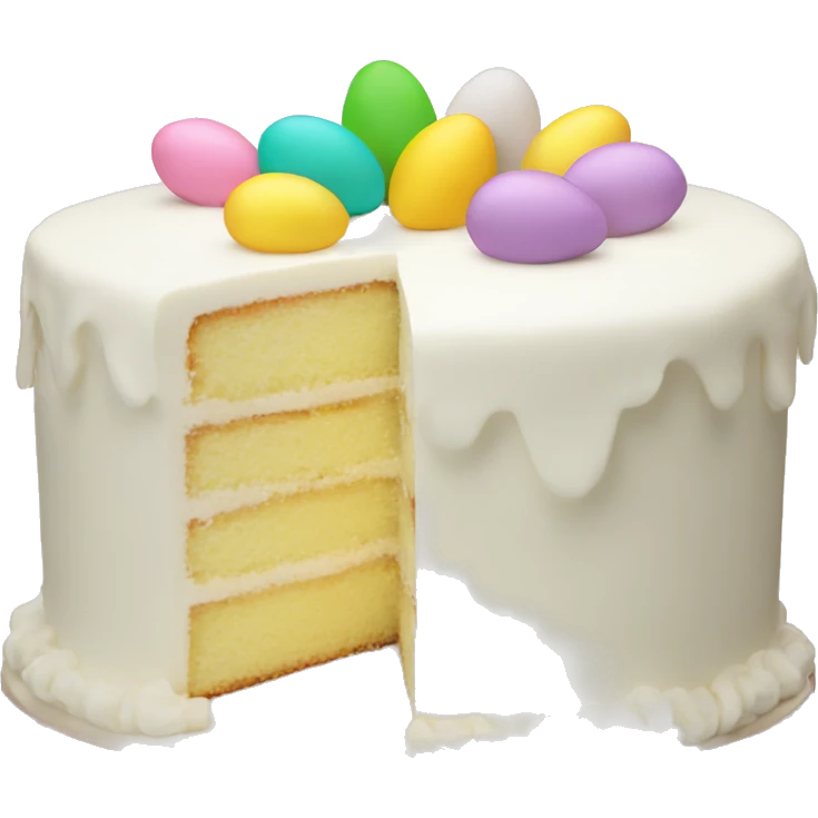 Easter white cake emoji