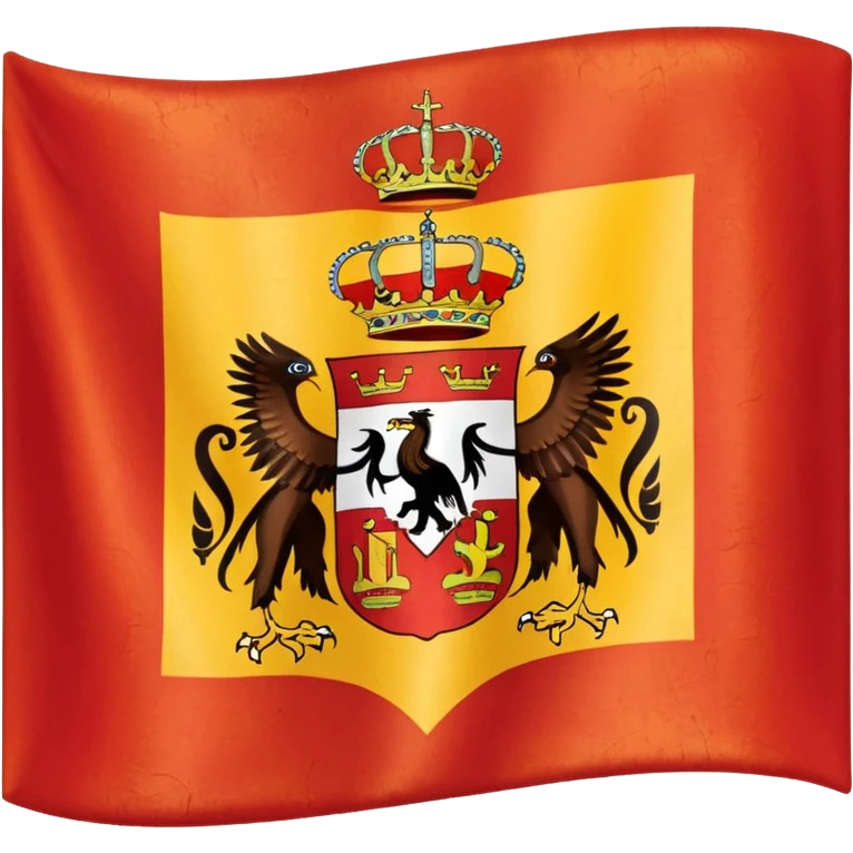 La bandera de España con el águila de san juan emoji