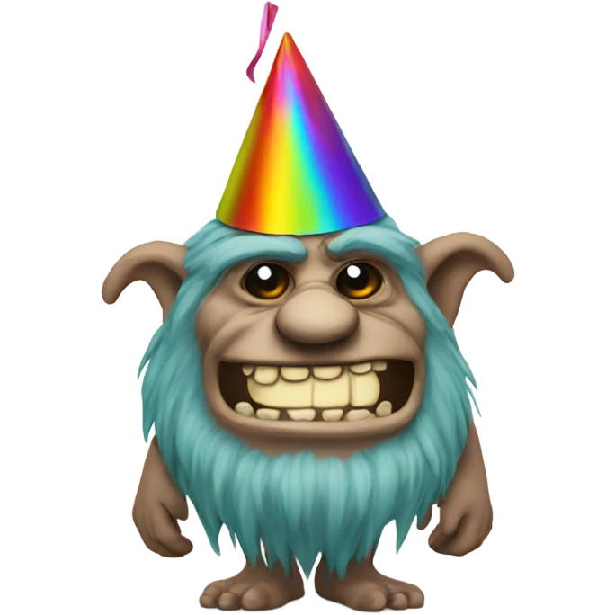 Troll with a party hat emoji