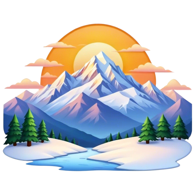 sunrise mountains emoji