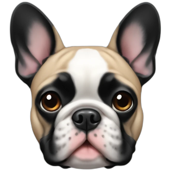 black cute French bulldog emoji