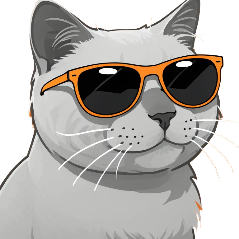 Cat with sunglasses emoji