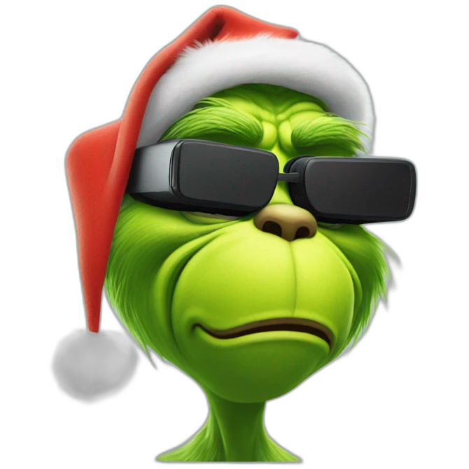 Grinch in vr headset emoji