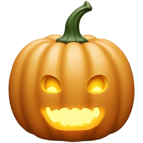 Beige pumpkin shaped candle  emoji