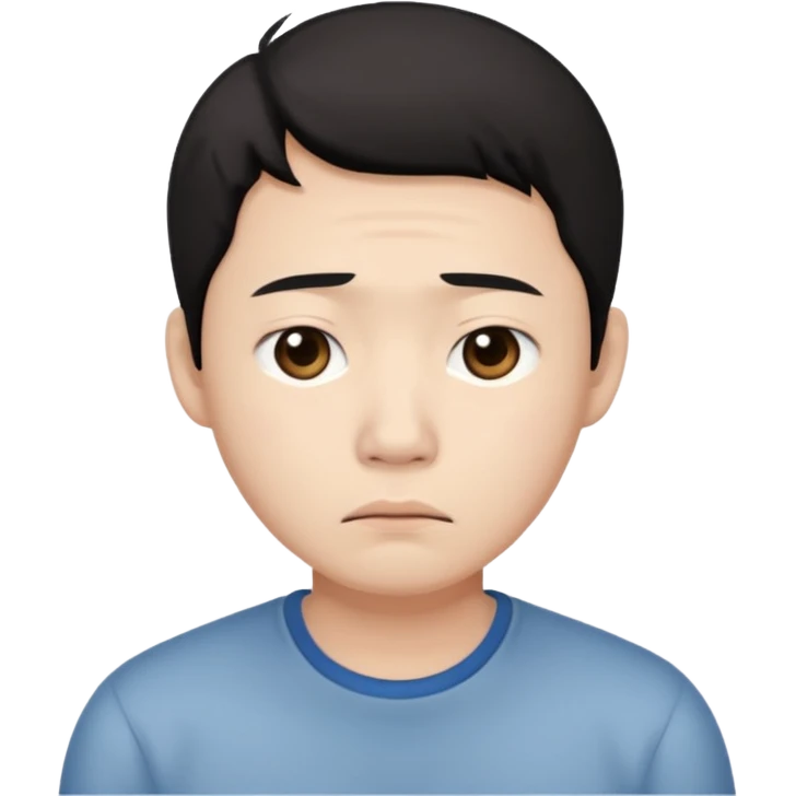 sad asian man emoji