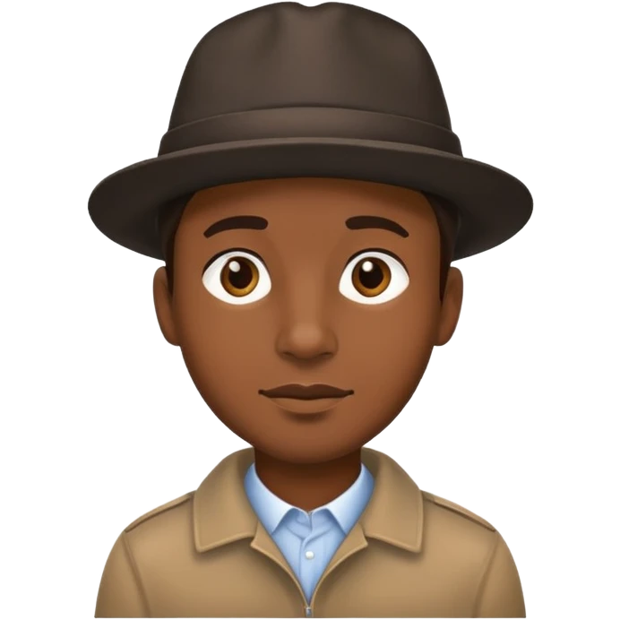 black guy with hat emoji