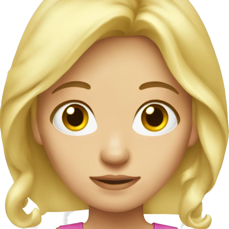 Blondes Mädchen husten  emoji