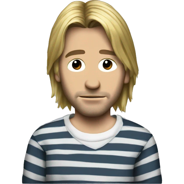 Kurt Cobain striped shirt emoji