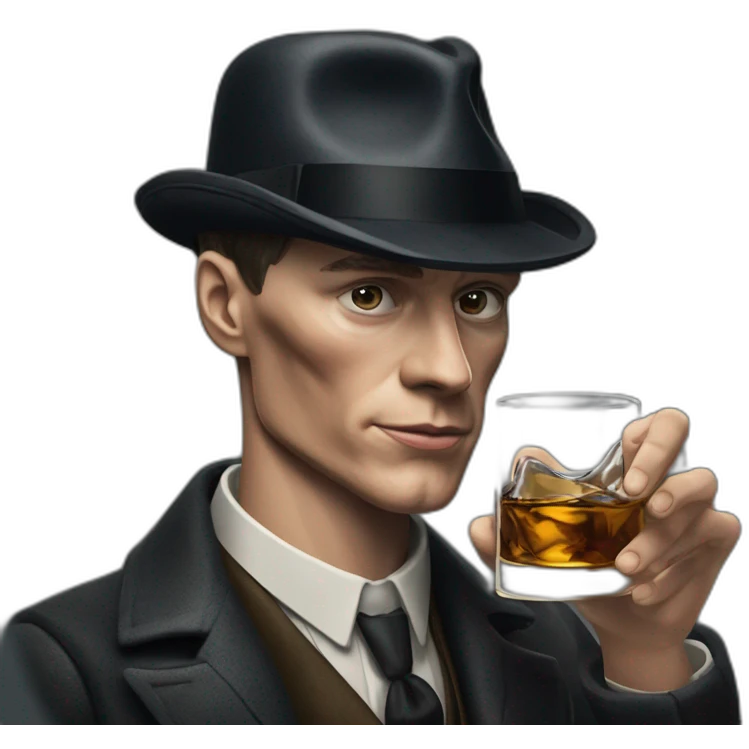 Tommy shelby peaky blinders drinking whisky emoji