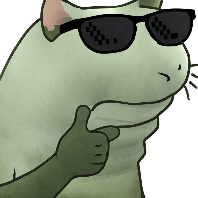 Cat with sunglasses emoji