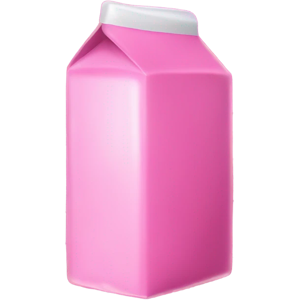 Hot pink carton of milk with glitter  emoji