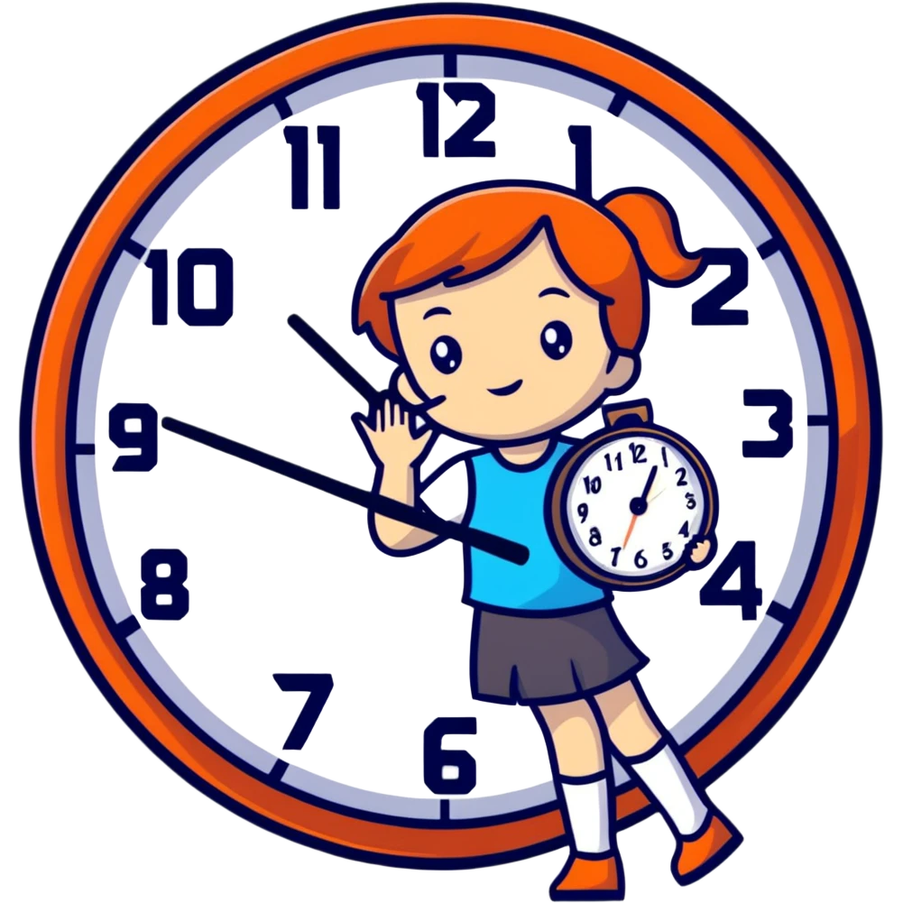 Girl holding clock  emoji
