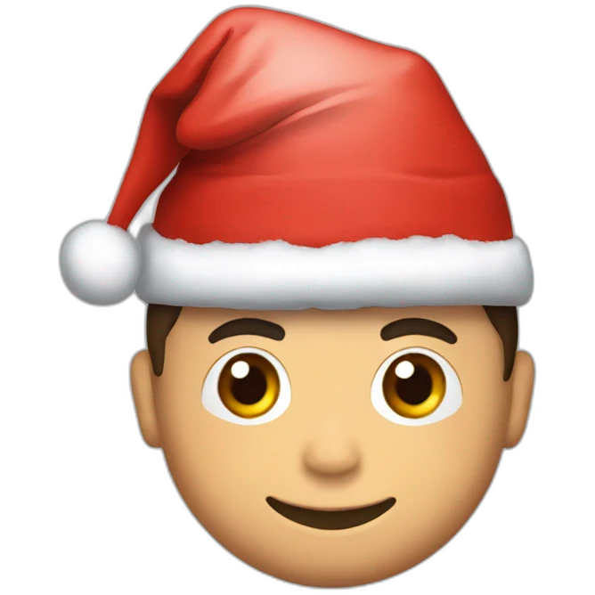 Cristiano Ronaldo with christmas hat emoji