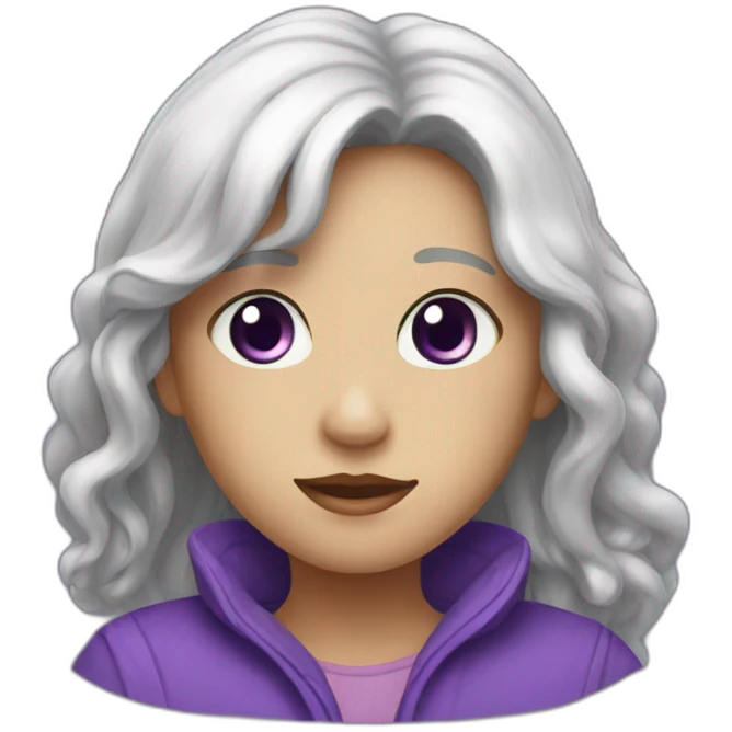 Lune violet emoji
