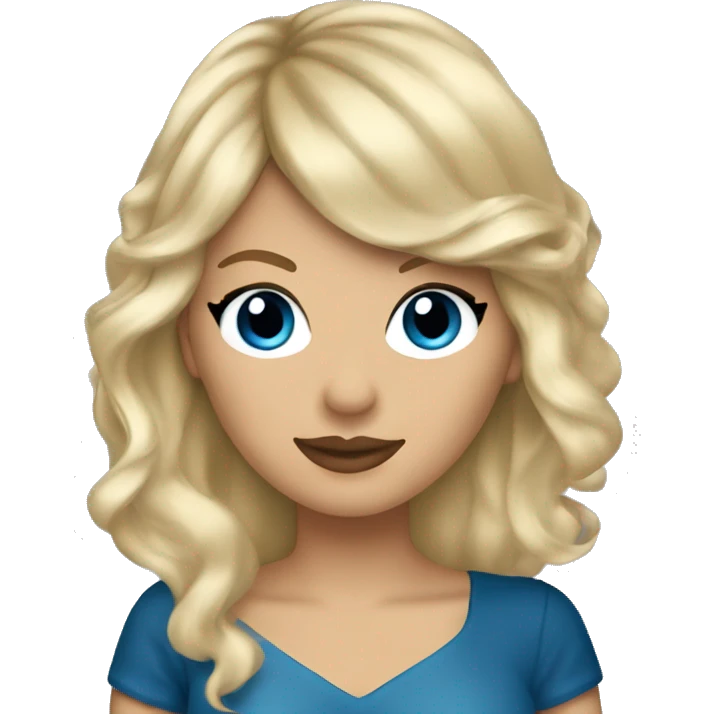 taylor swift gradient blond and blue hair lover theme emoji