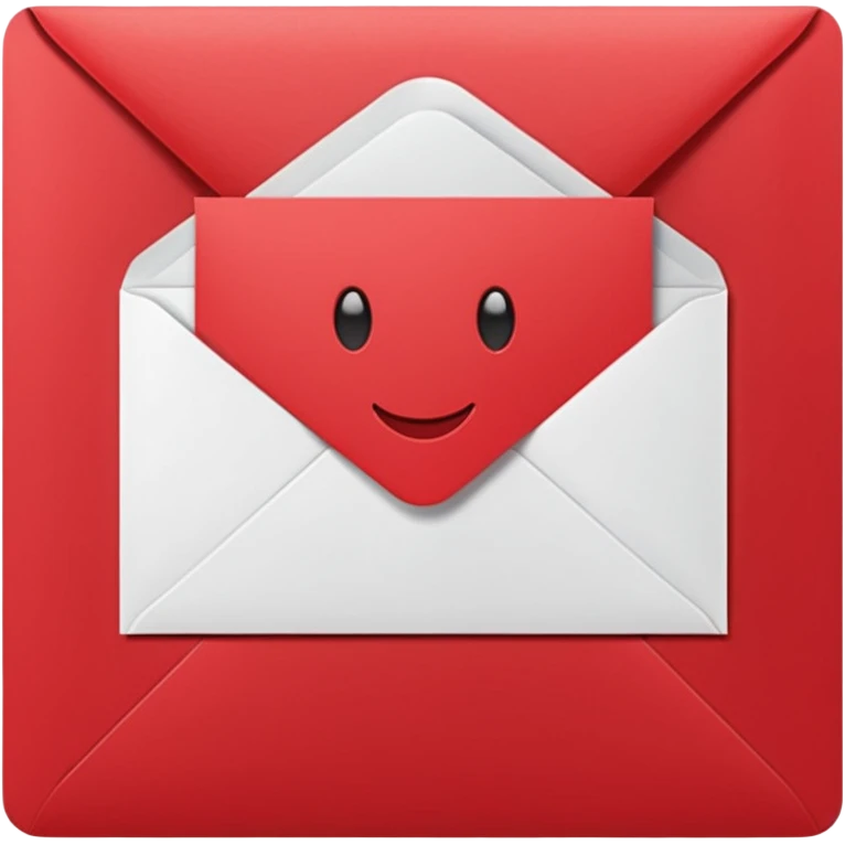 red greeting card with envelope emoji