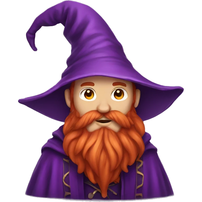 redbearded wizard purple clothes emoji