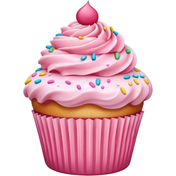 Cupcake with pink icing emoji