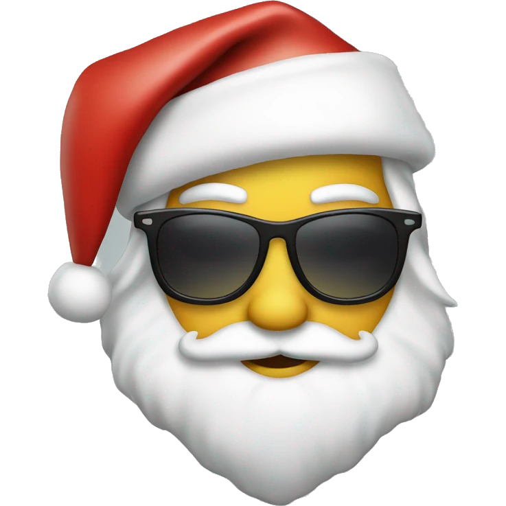 create the face of Santa wearing a sunglasses emoji