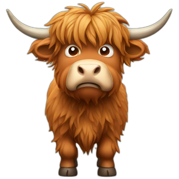 Angry highland cow emoji