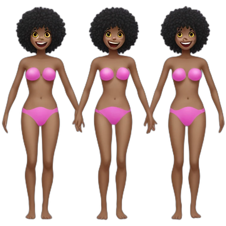 Female naturist pink gollywog emoji