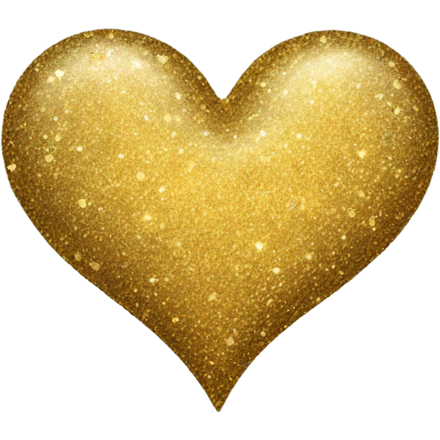 Heart with glittery gold inside  emoji