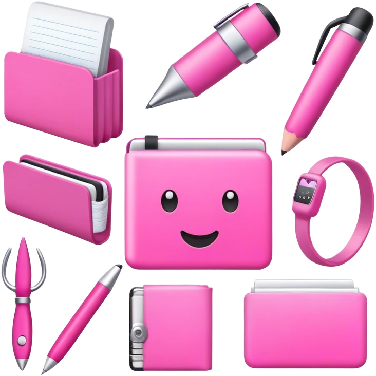 pink office supplies  emoji