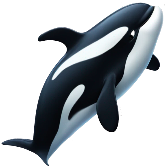 Orca whale waving emoji