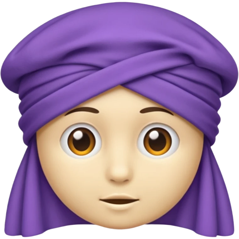 cap cloth purple emoji