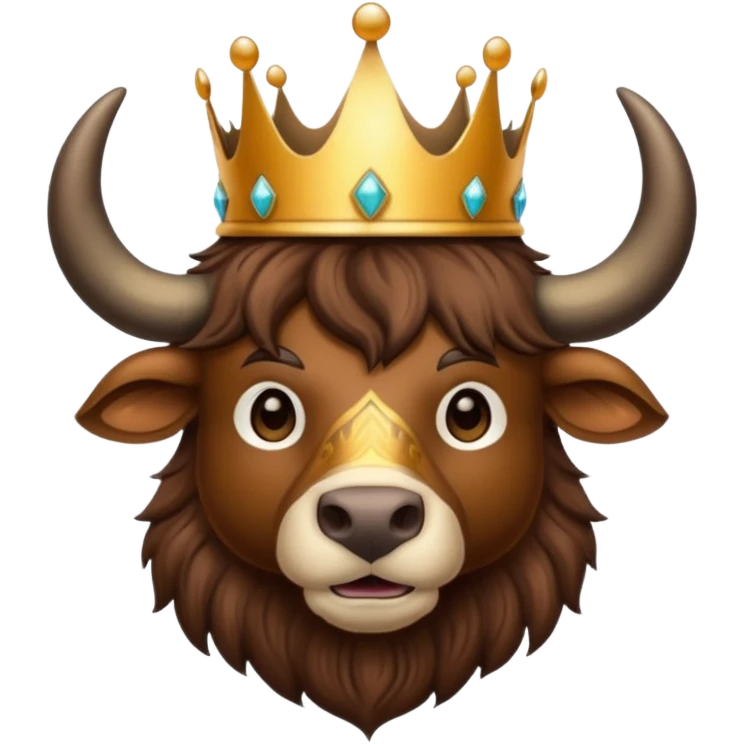Buffalo wearing a crown emoji