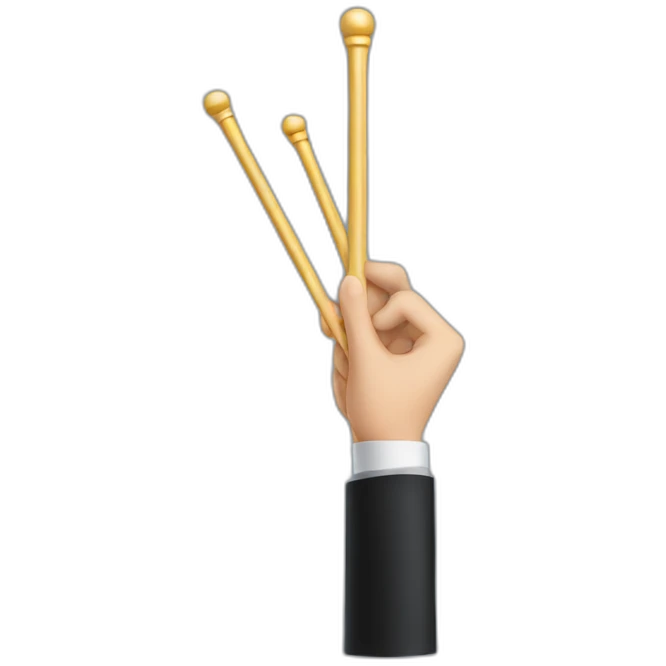 Musical conductor hands holding wand emoji