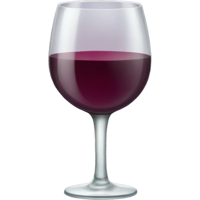 wine glass emoji completely filled with wine all the way to the top emoji