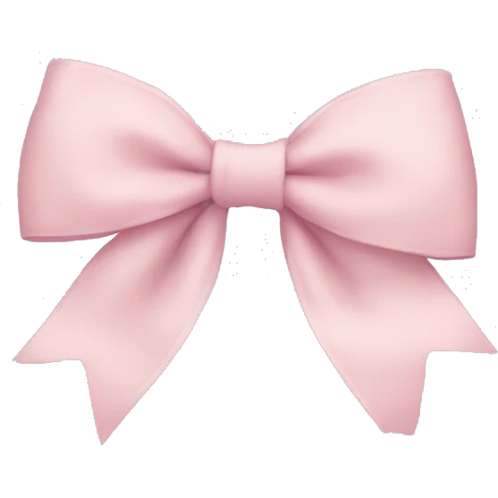 pale pink bow emoji