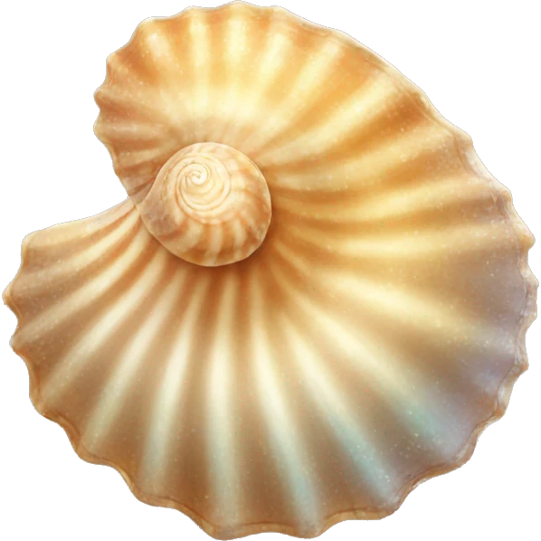 Sparkling seashell emoji