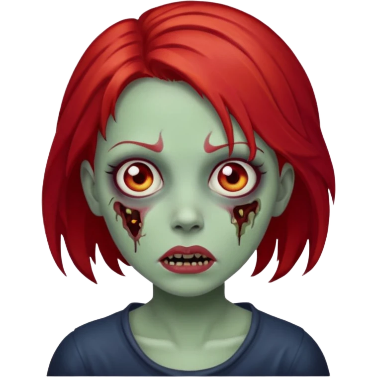 girl zombie with red hair emoji