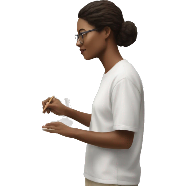 artist painting a view on a canvas emoji