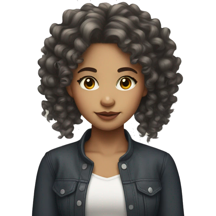 light skin girl with curly hair and bows in her hair  emoji