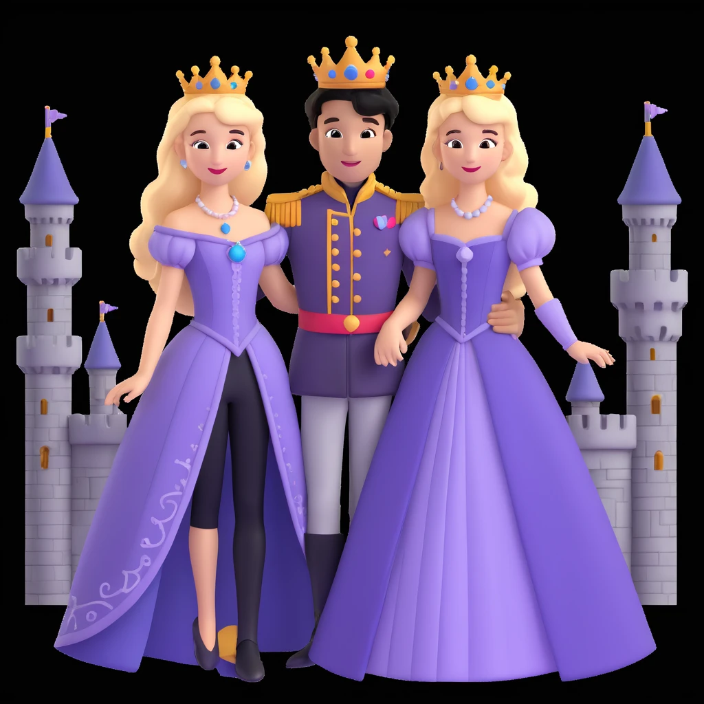 prince and princess disny dress close up photo in castle emoji