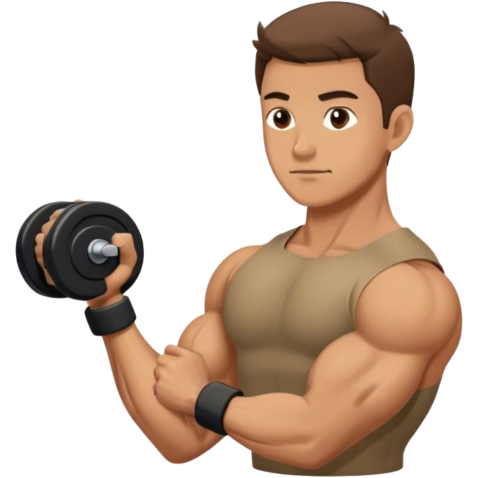man weighted wrist curl emoji
