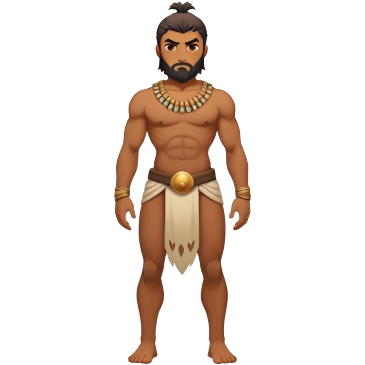 full body belligerent male human character Konor emoji