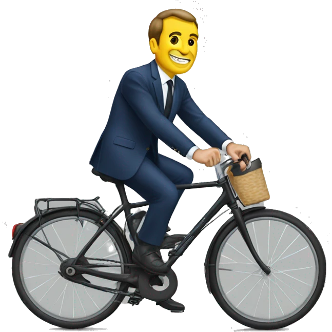 Macron sur vélo emoji