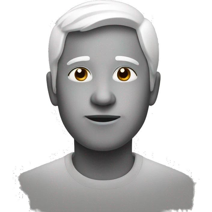 Black and white Pinsky emoji