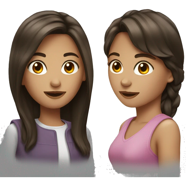 Two brunette girls emoji