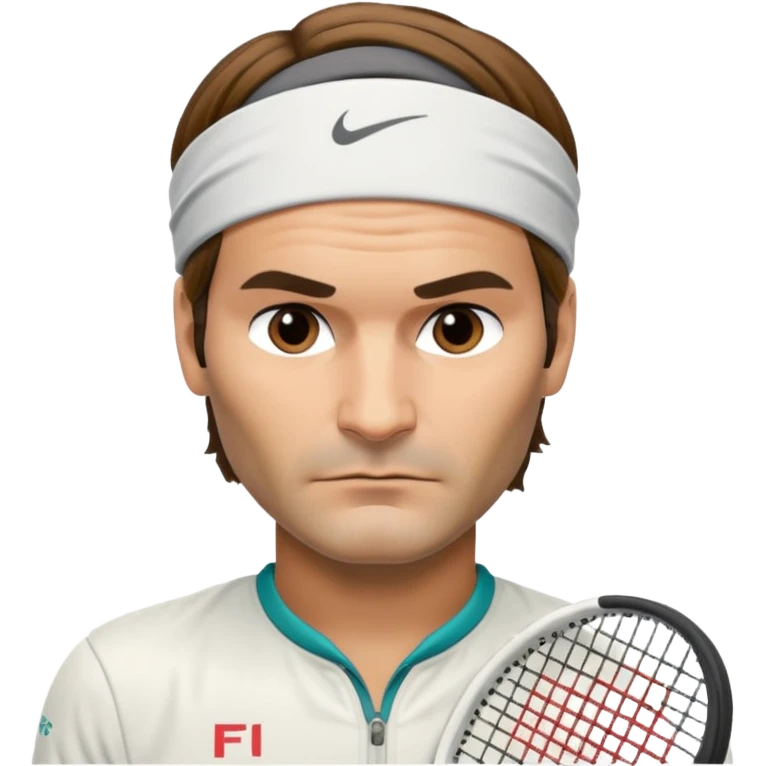 roger federer with head band emoji