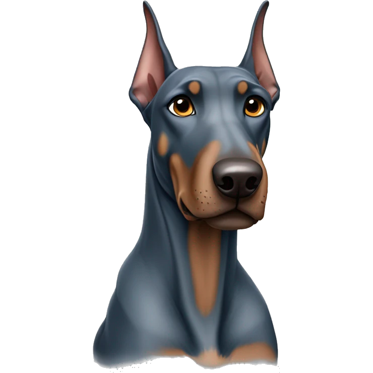 Greyish blue Doberman  emoji