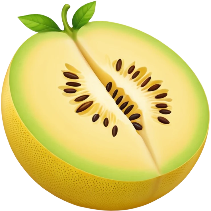 honeydew whole very yellow melon oval shape emoji