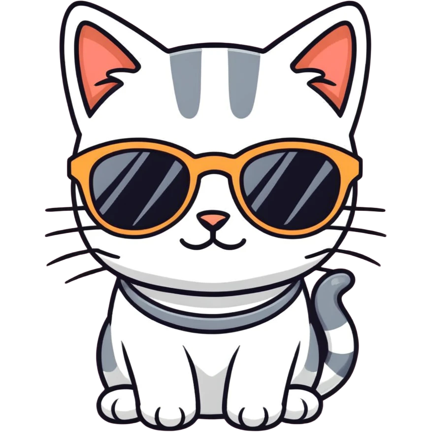Cat with sunglasses emoji