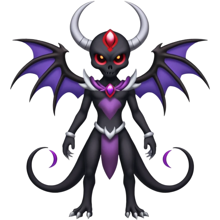 Gothic evil Duskull-Darkrai-Lunala-Dhelmise-fusion (full body) emoji