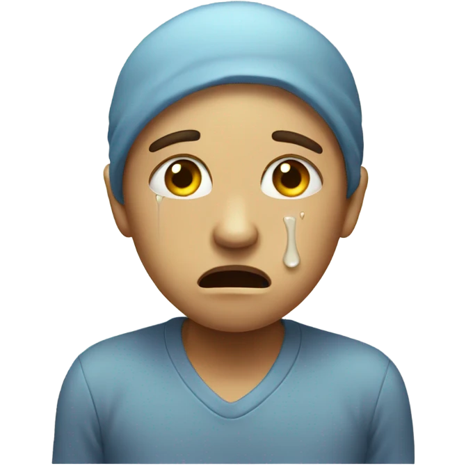 crying and sick emoji