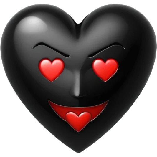 villain themed heart with a shadow emoji